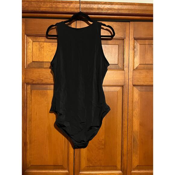 NWT Andie Women's The Malibu One Piece Snap Front Swimsuit Smooth Black Size 3XL - Picture 8 of 11